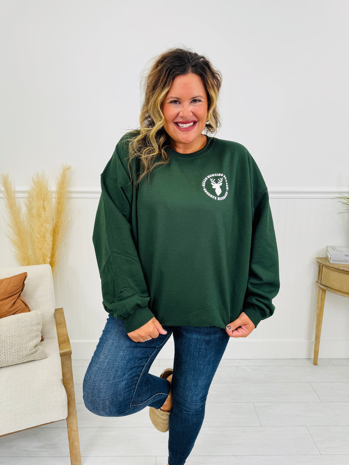 Hello Hunting Season Crewneck Sweatshirt-Multiple Colors!