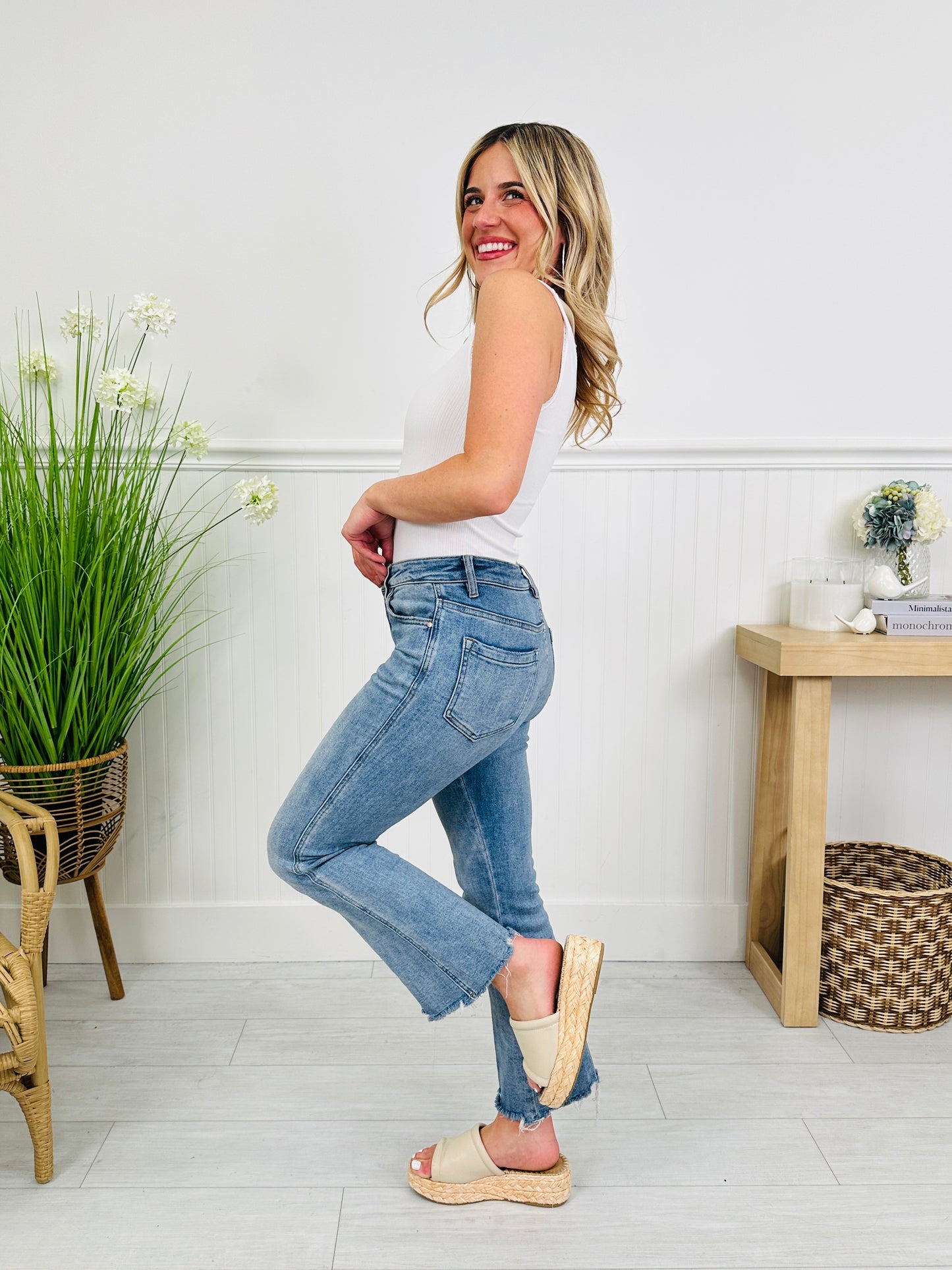 Kick Back And Relax Kick Flare Cropped Jeans