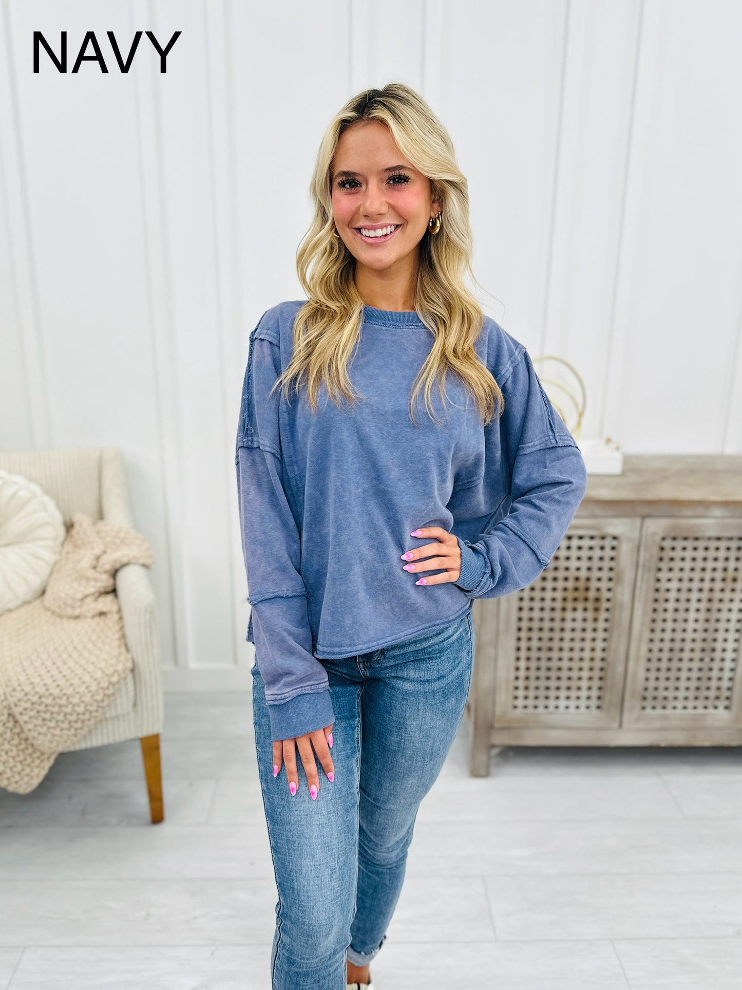 REG/CURVY Cheerful Thoughts Pullover- Multiple Colors!