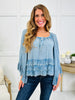 Dreamer's Delight Top In Denim Blue