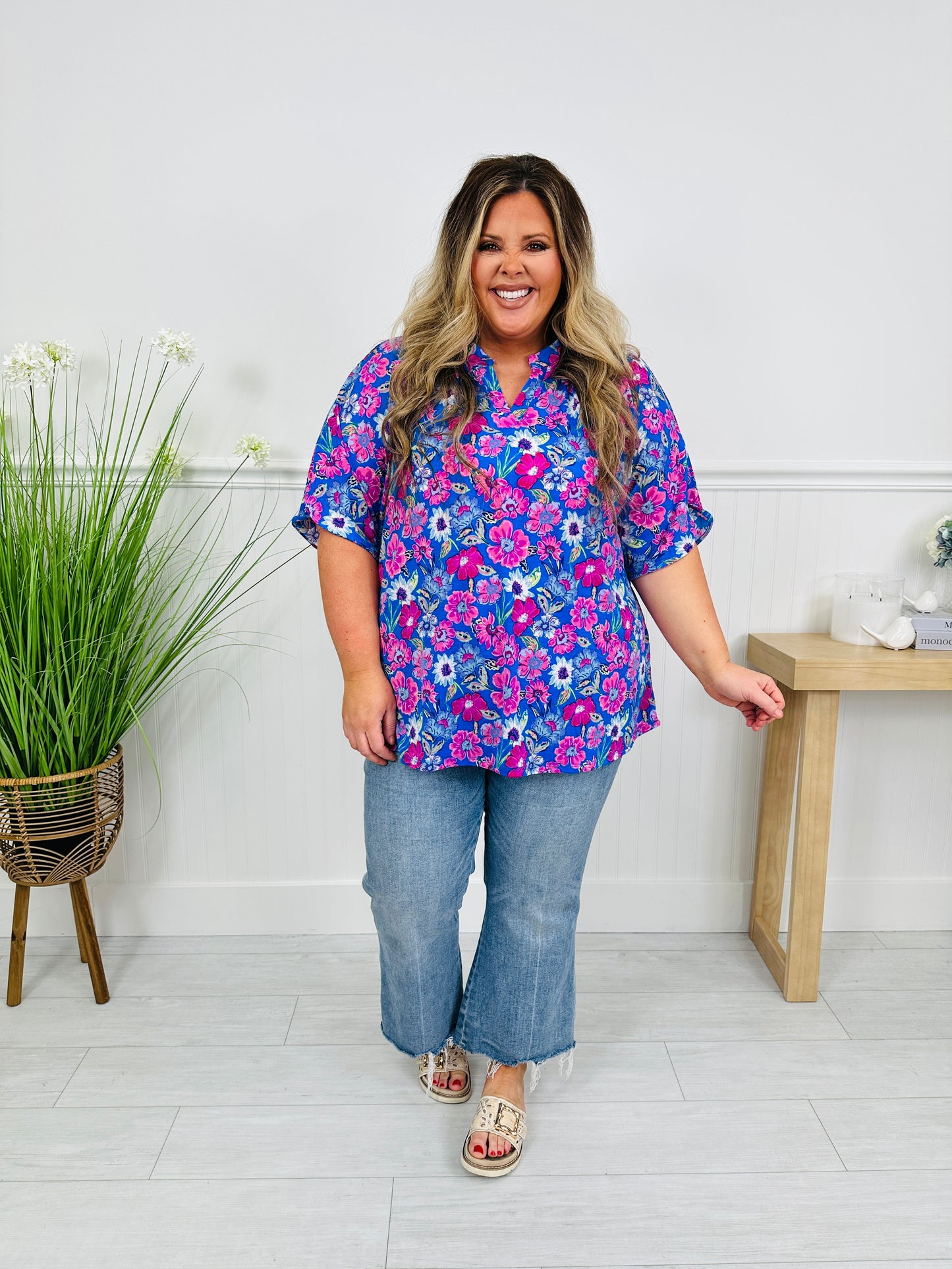 Radiate Sunshine Top in Key West Print