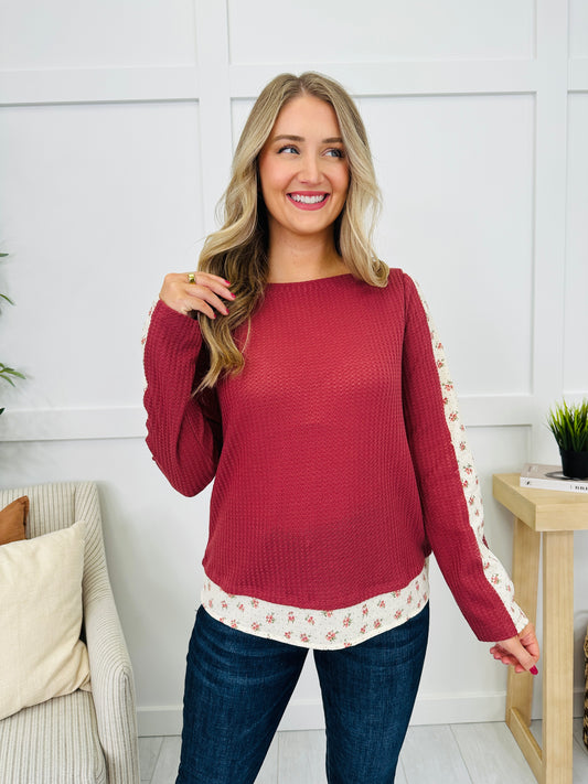 Bloom Along The Way Top in Marsala