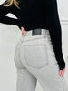 Judy Blue Gorgeous In Grey Retro Wide Leg Jeans