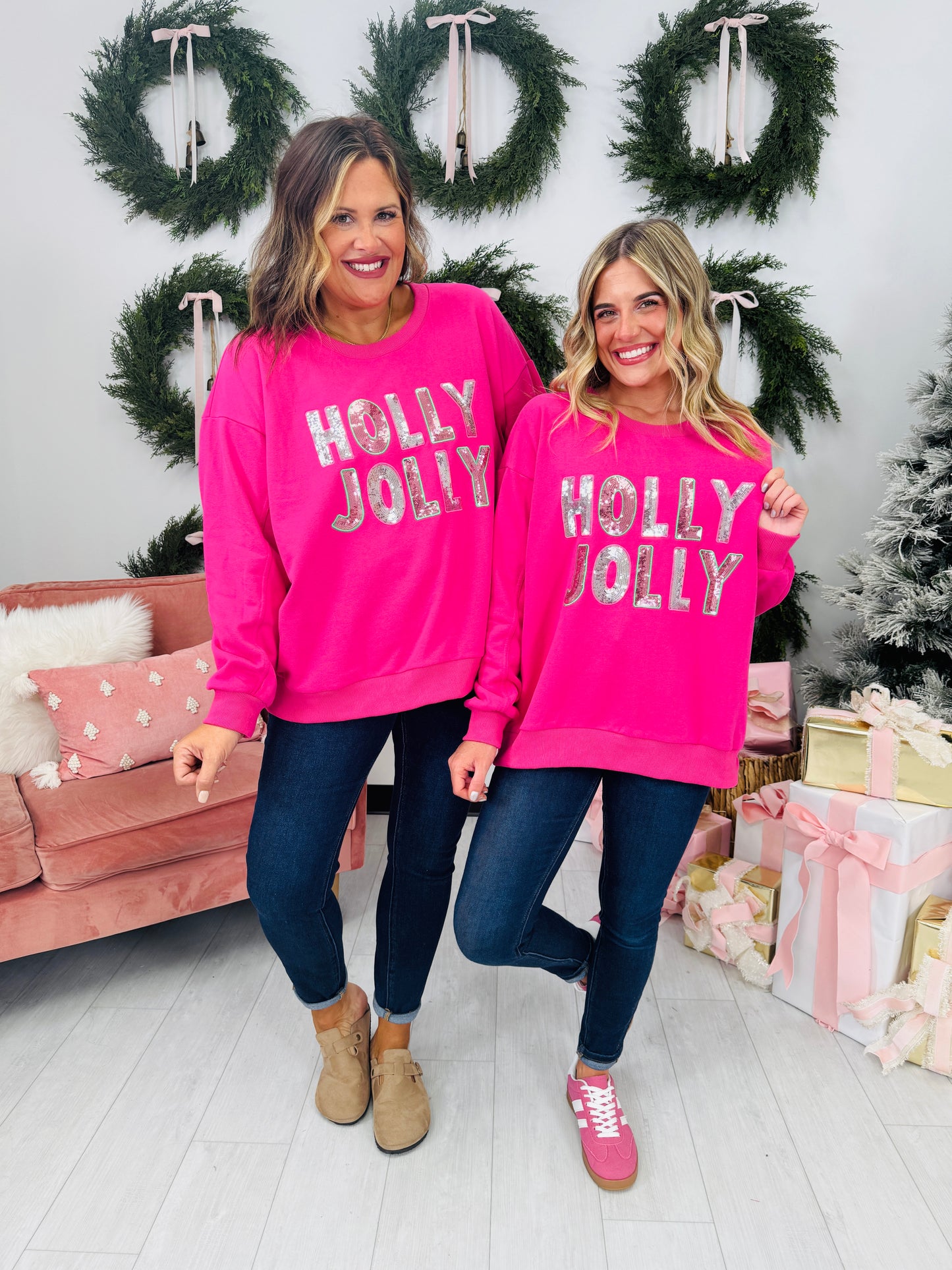 Holly, Jolly, and Sparkle Pullover