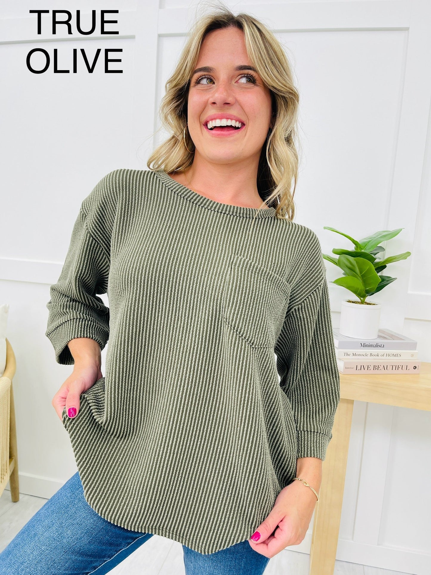 REG/CURVY Cozy Corded Top- Multiple Colors!