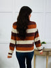 October Mood Cardigan In Brown/Terra Cotta