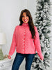 Festive Feeling Cardigan In Two Tone Red