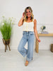 Right on Time Tummy Control Wide Leg Cropped Jeans
