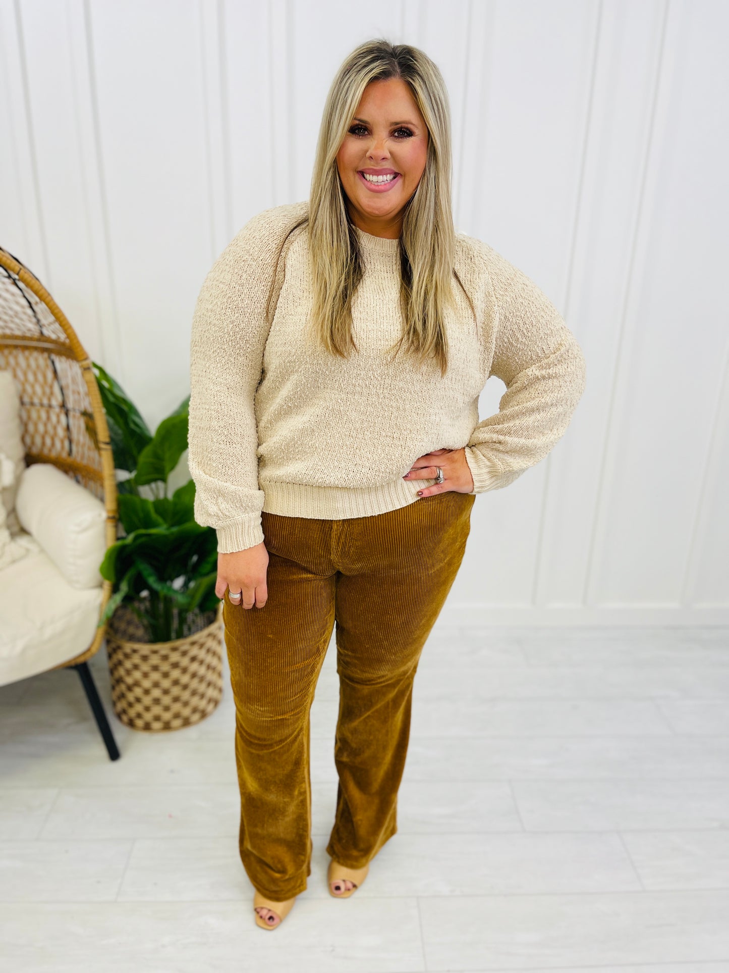 Judy Blue REG/CURVY Cut the Cord Camel Bootcut Pants