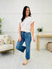Off The Cuff Wide Leg Cuffed Tummy Control Cropped Jeans
