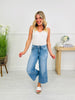 Easy Everyday Cropped Palazzo Tummy Control Jeans
