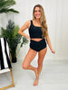 Ultra High Waisted V-Cut Swim Bottoms In Black