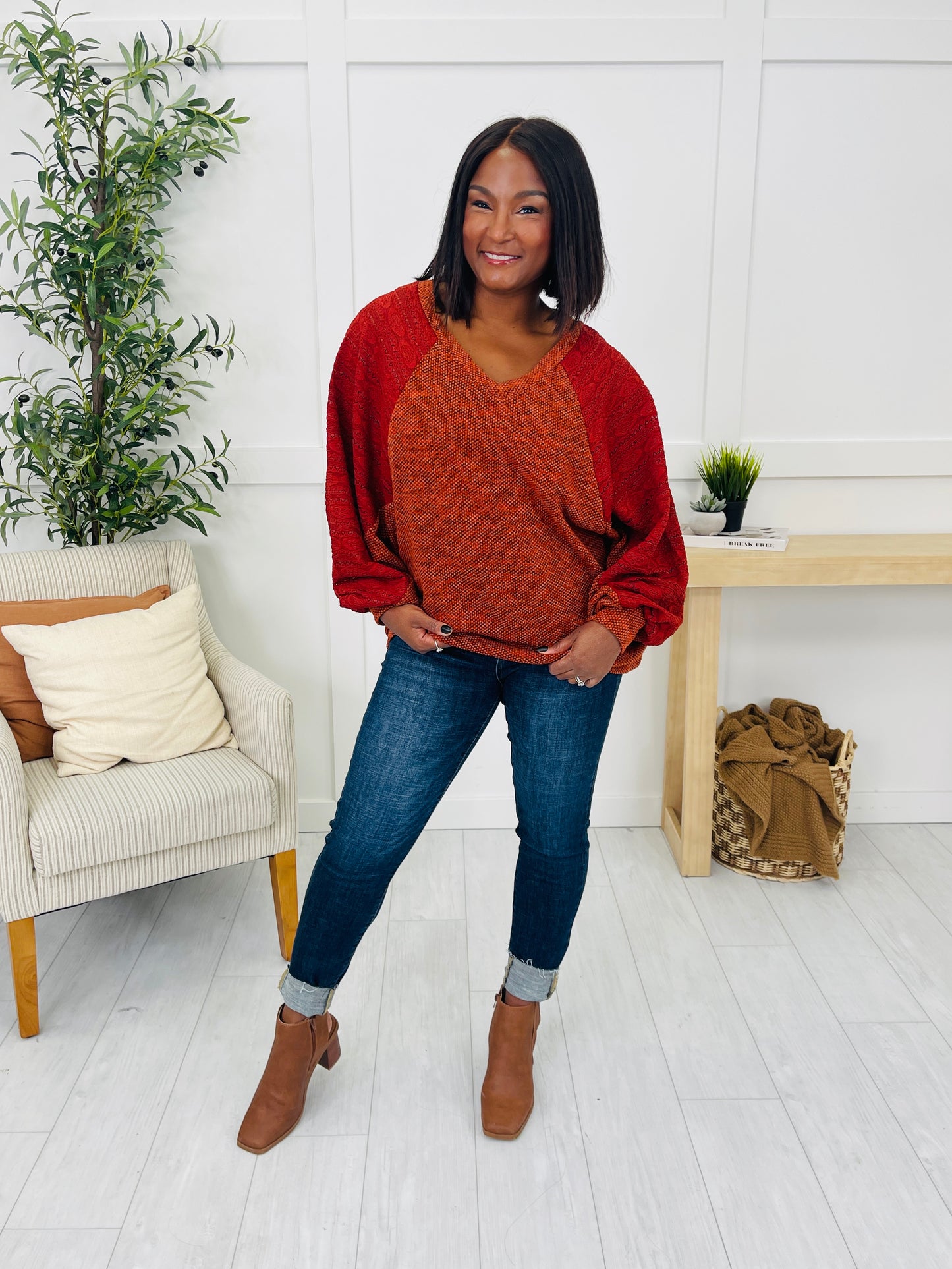 Sunday Stillness Top in Rust