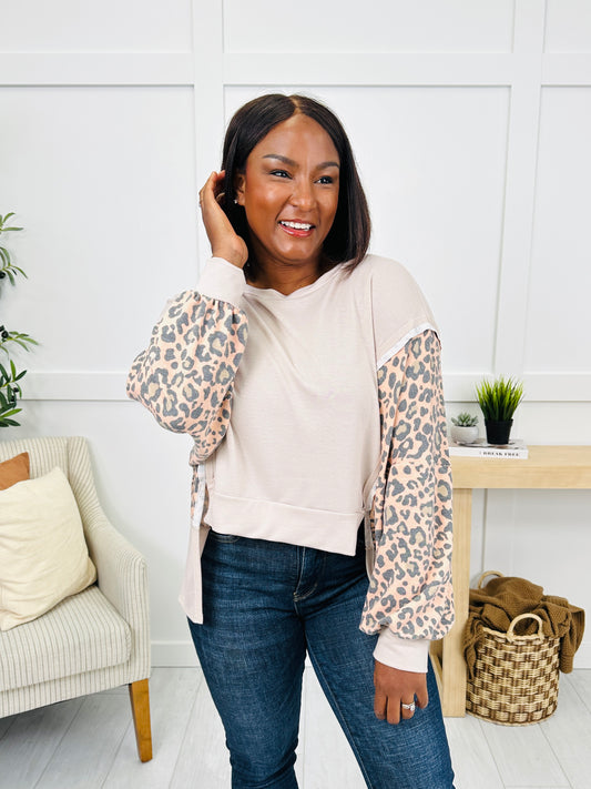 Spotted Intentions Pullover in Taupe