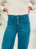 Judy Blue Deep Waters Wide Leg Utility Jeans
