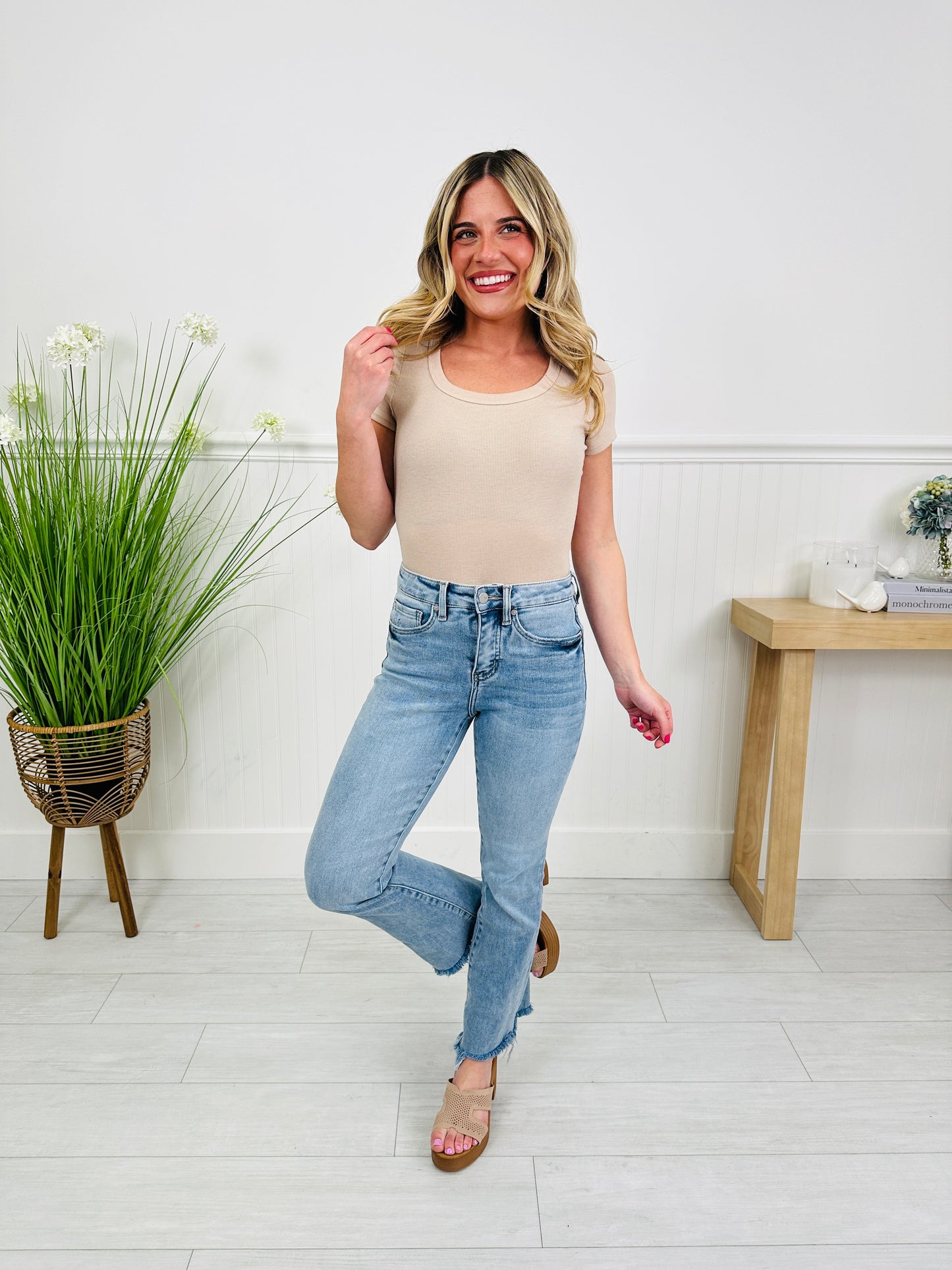 Bring The Flare Tummy Control Kick Flare Jeans