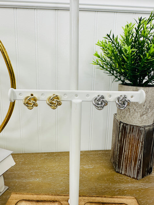 Knot Stud Earrings In Multiple Colors