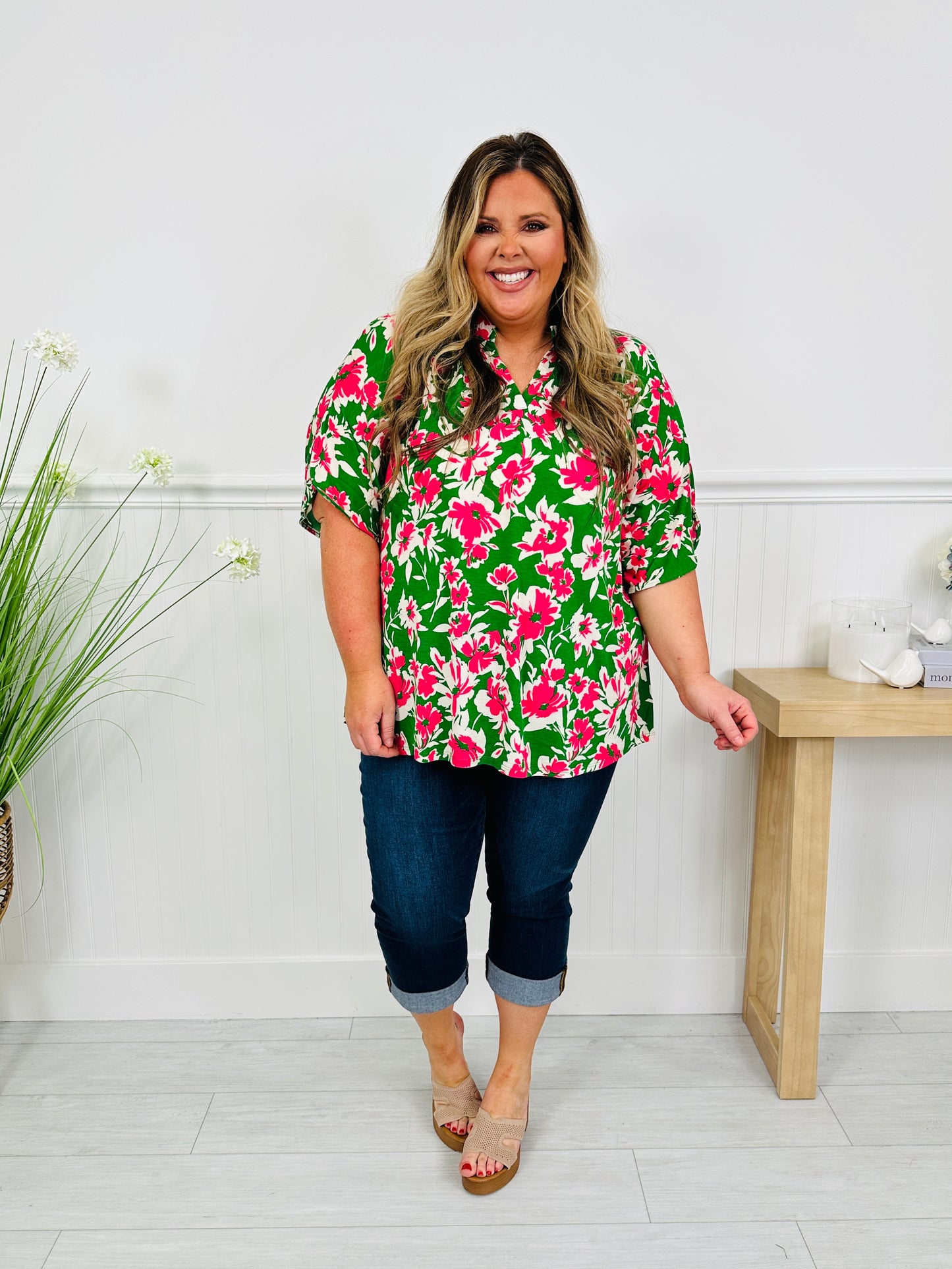 Radiate Sunshine Top in Anna Maria Print