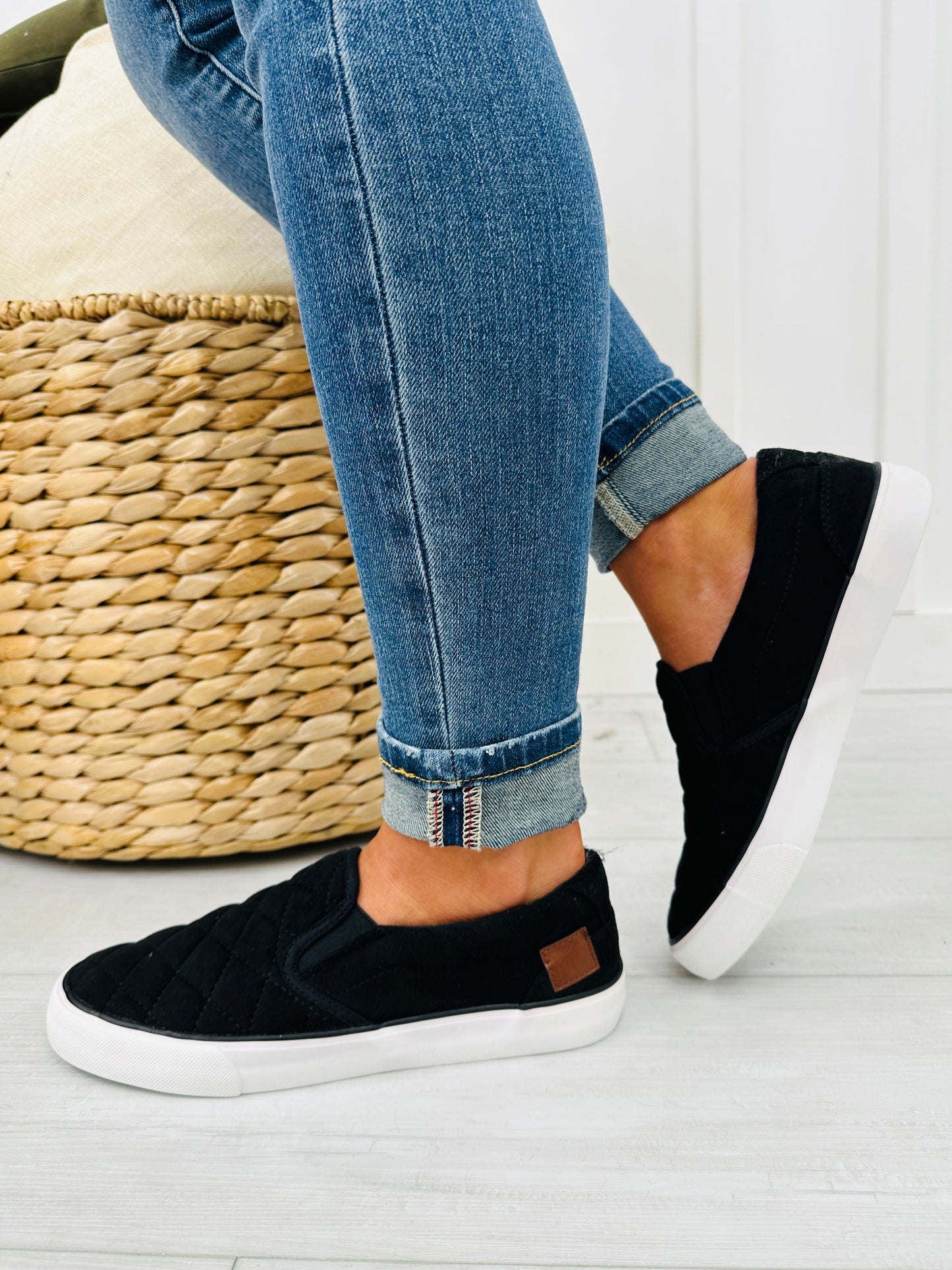 Step Aside Sneakers In Black Suede