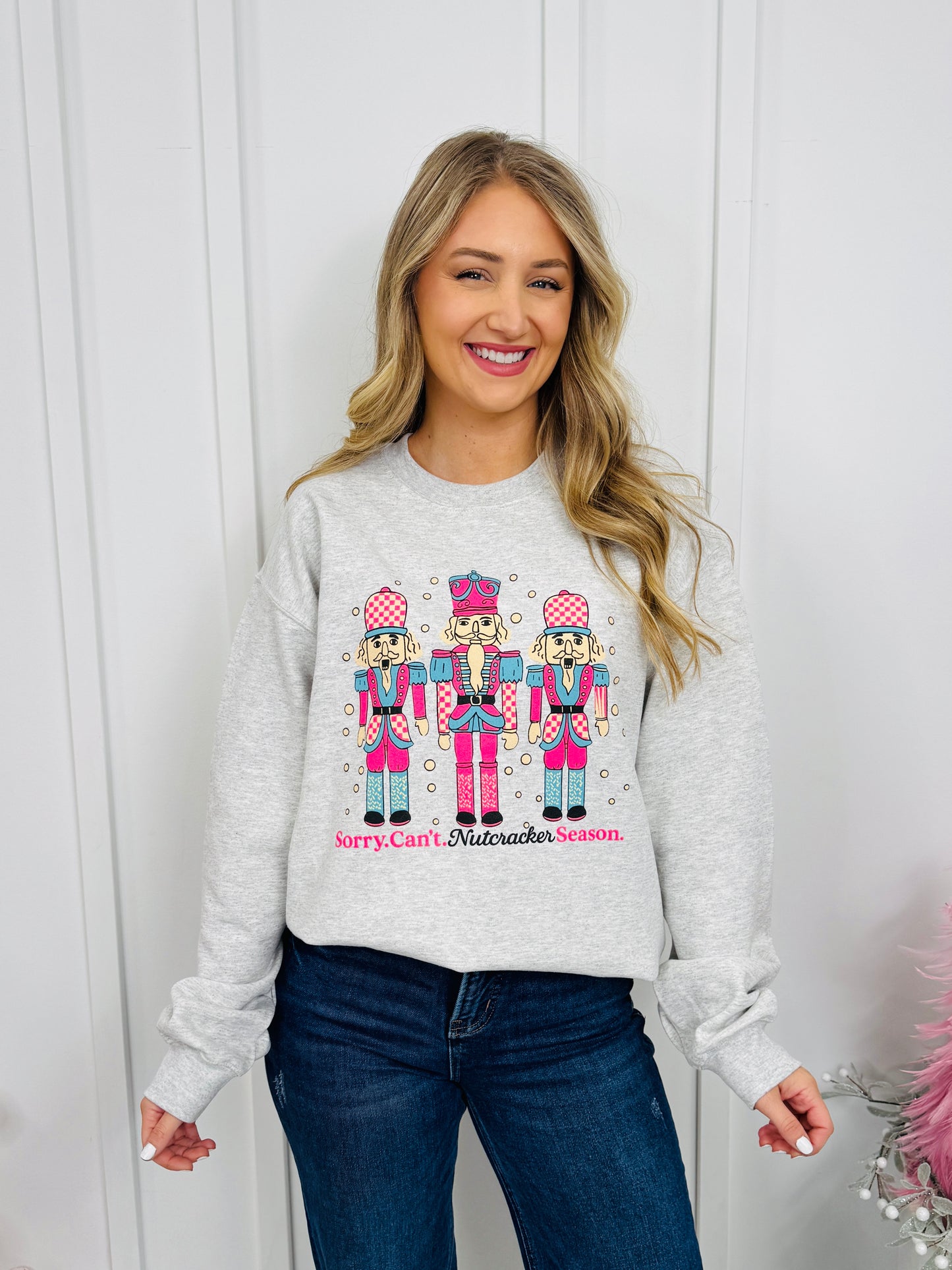 Sorry Can't Nutcracker Graphic Crewneck Sweatshirt