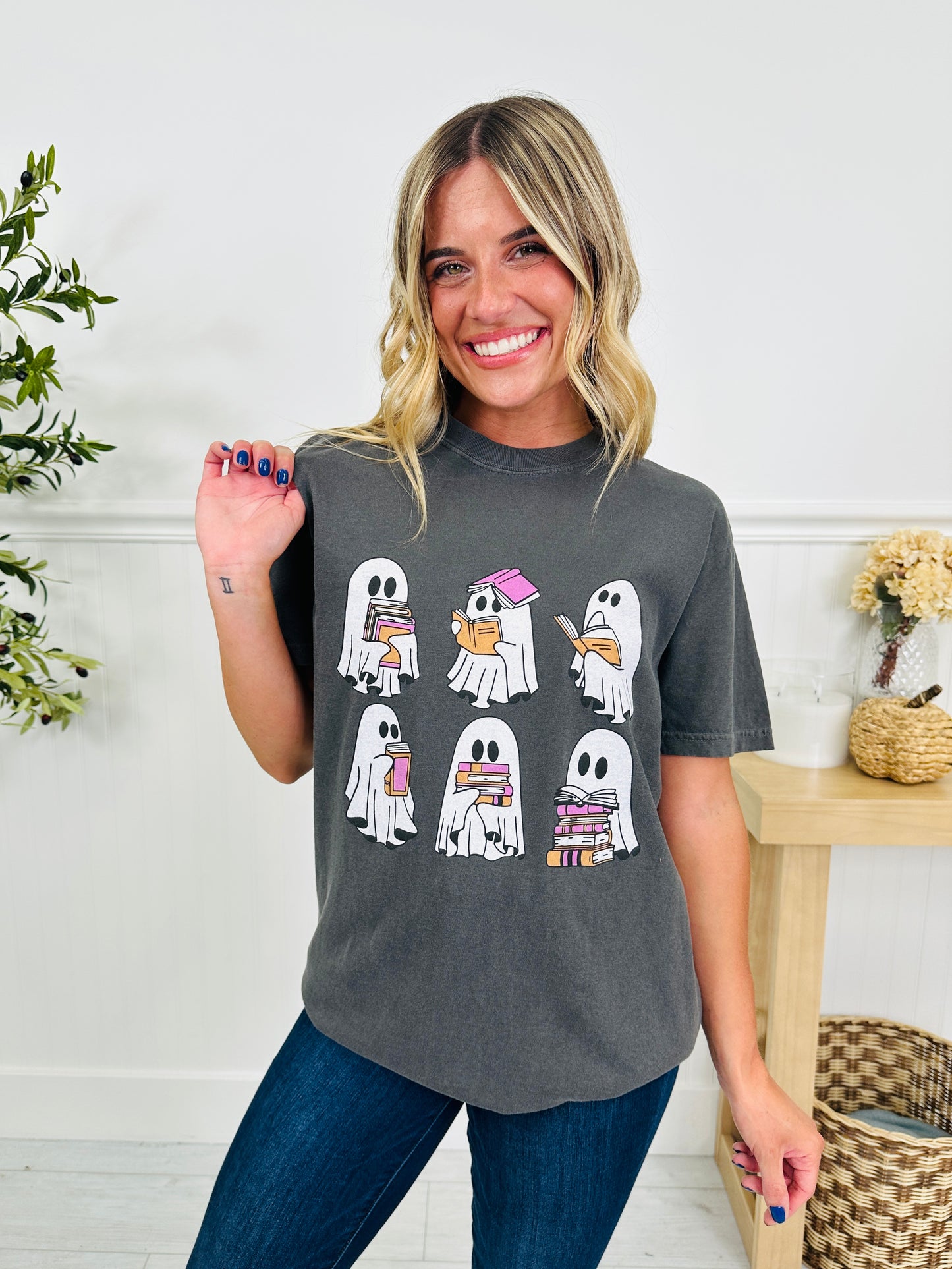 Boo And Books Graphic Tee