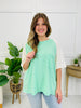 Play It Back Top In Mint Cream