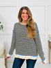 The Blackberry Lane Sweater In Black/Blue