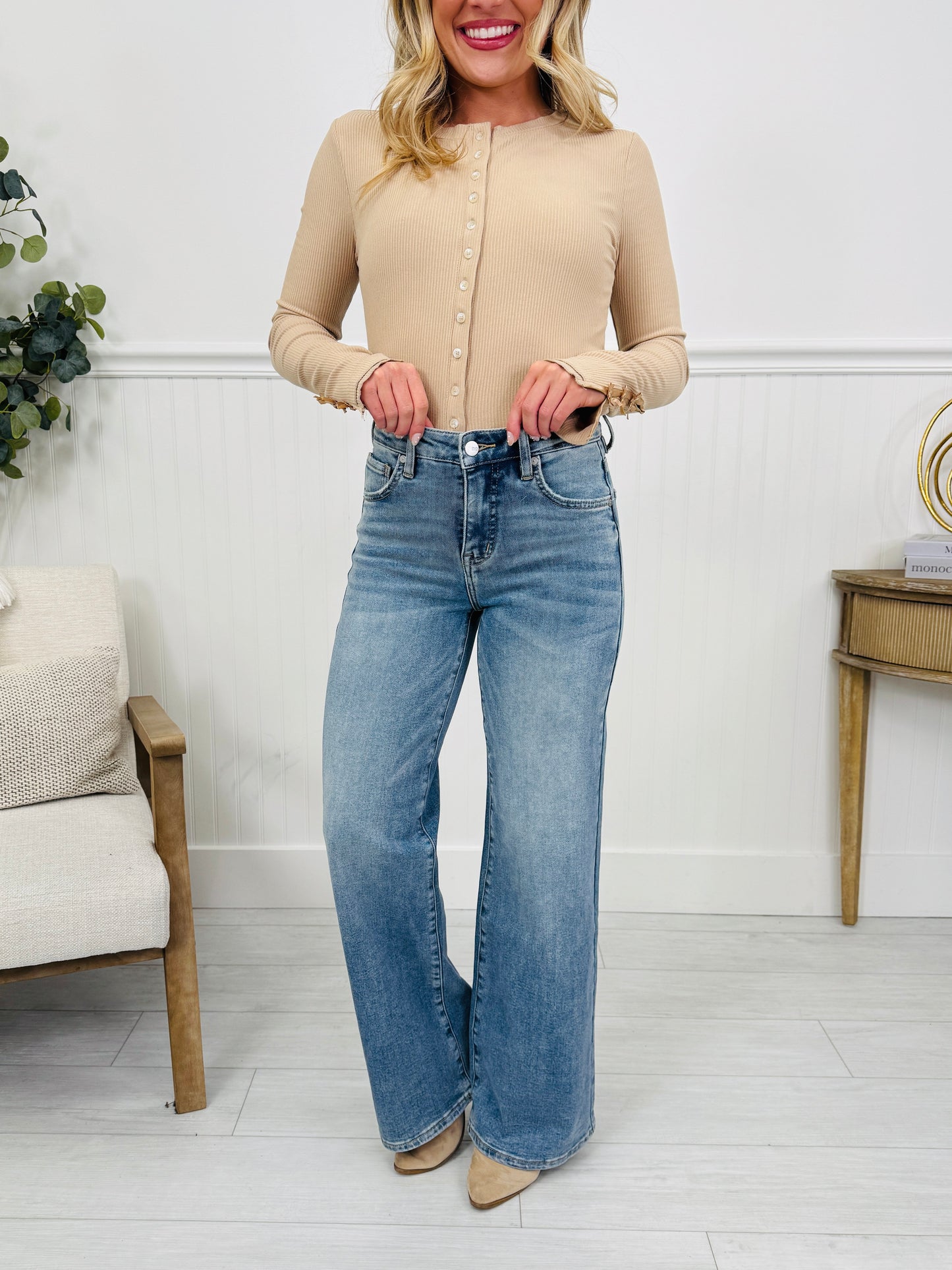 Fit Just Right Wide Leg Jeans With Tummy Control in Four Inseams