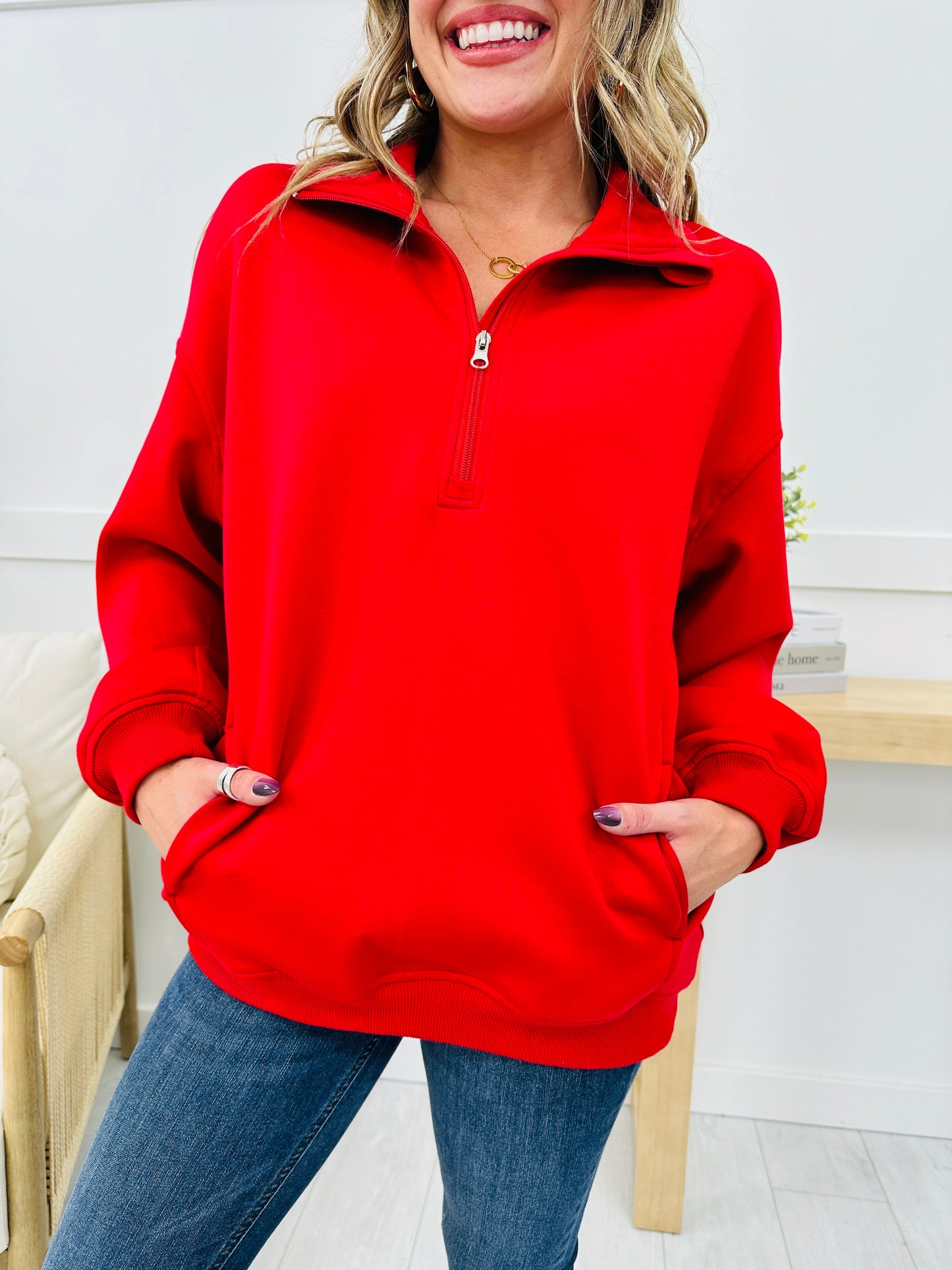 REG/CURVY MOCO Exclusive Super Scuba Pullover In New Holiday Colors!