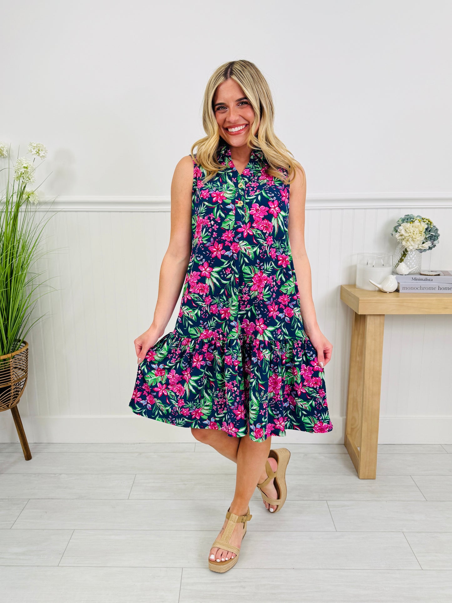 The Gone Coastal Dress In Bethany Beach Print