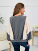 Split Harmony Pullover in Charcoal