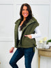 The Aspen Trail Vest In Dk Olive