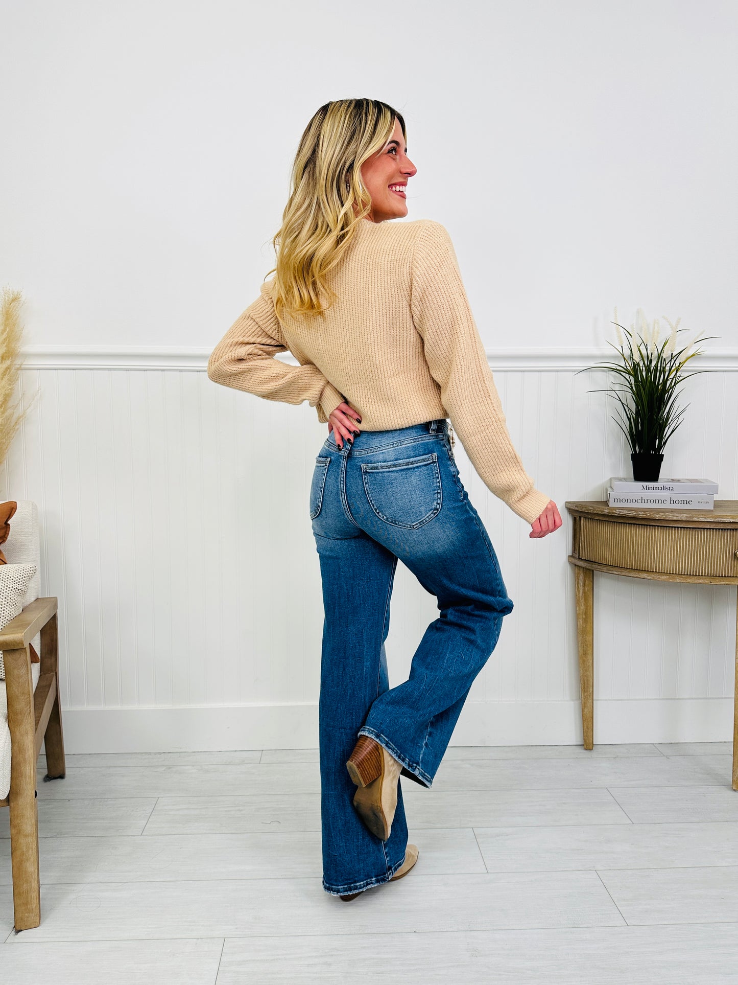 Just Four You Tummy Control Wide Leg Jeans in Four Inseams