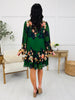 Floral Affair Dress In Emerald Green