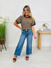 Double Check Tummy Control Wide Leg Cropped Jeans