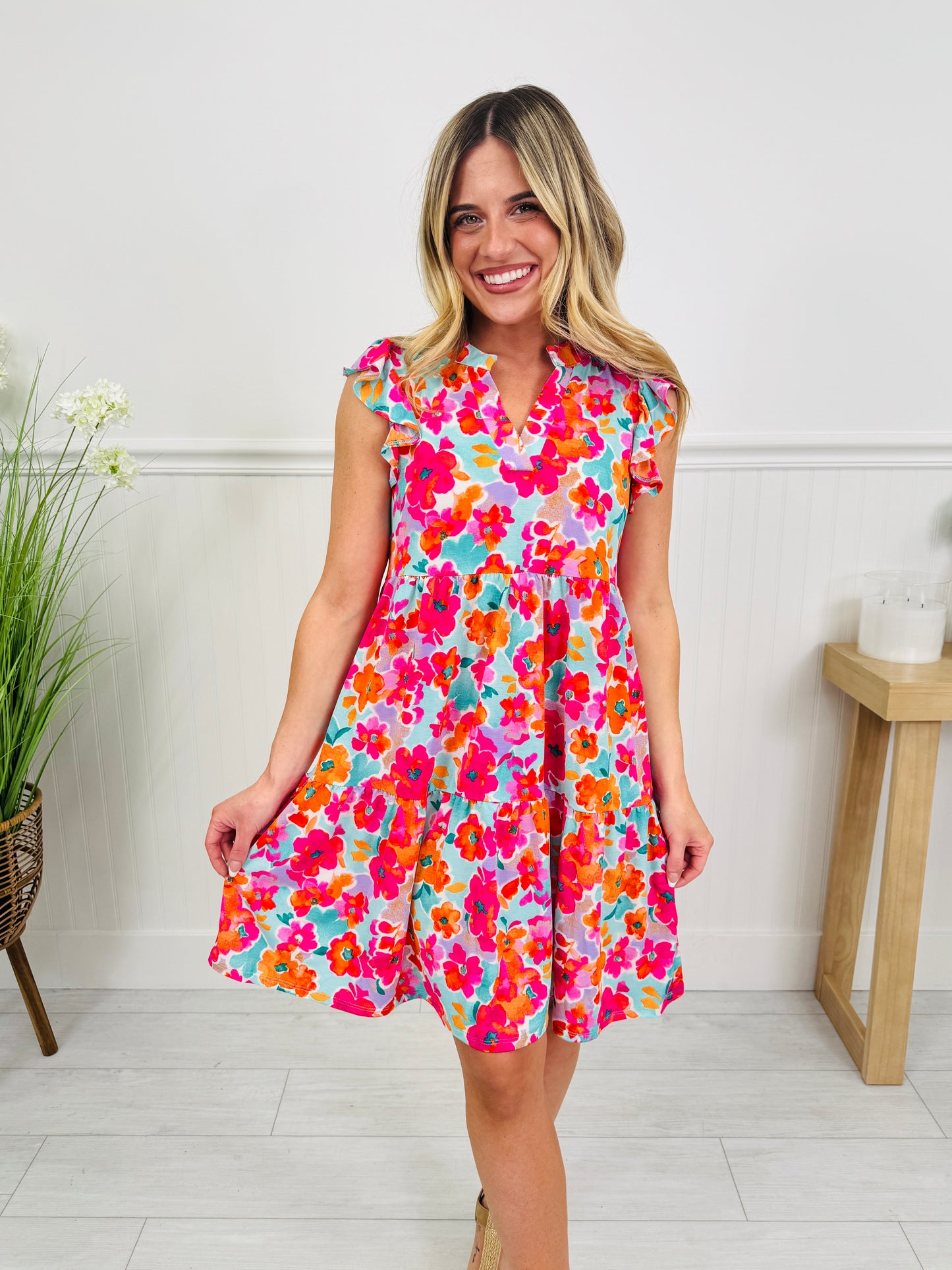 Sunshine on Repeat Dress in Nantucket Print