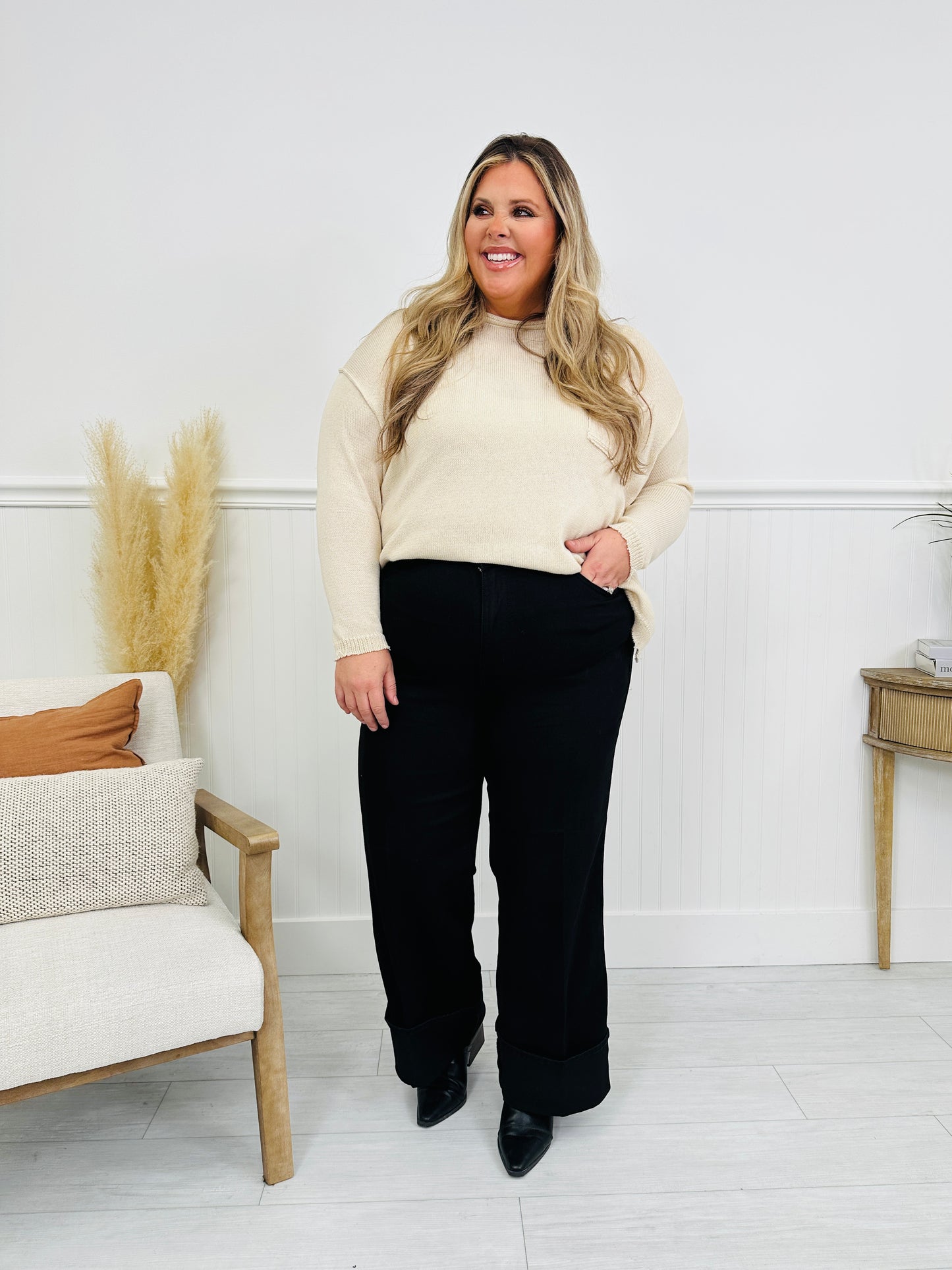 Judy Blue Midnight Moments Retro Wide Black Jeans