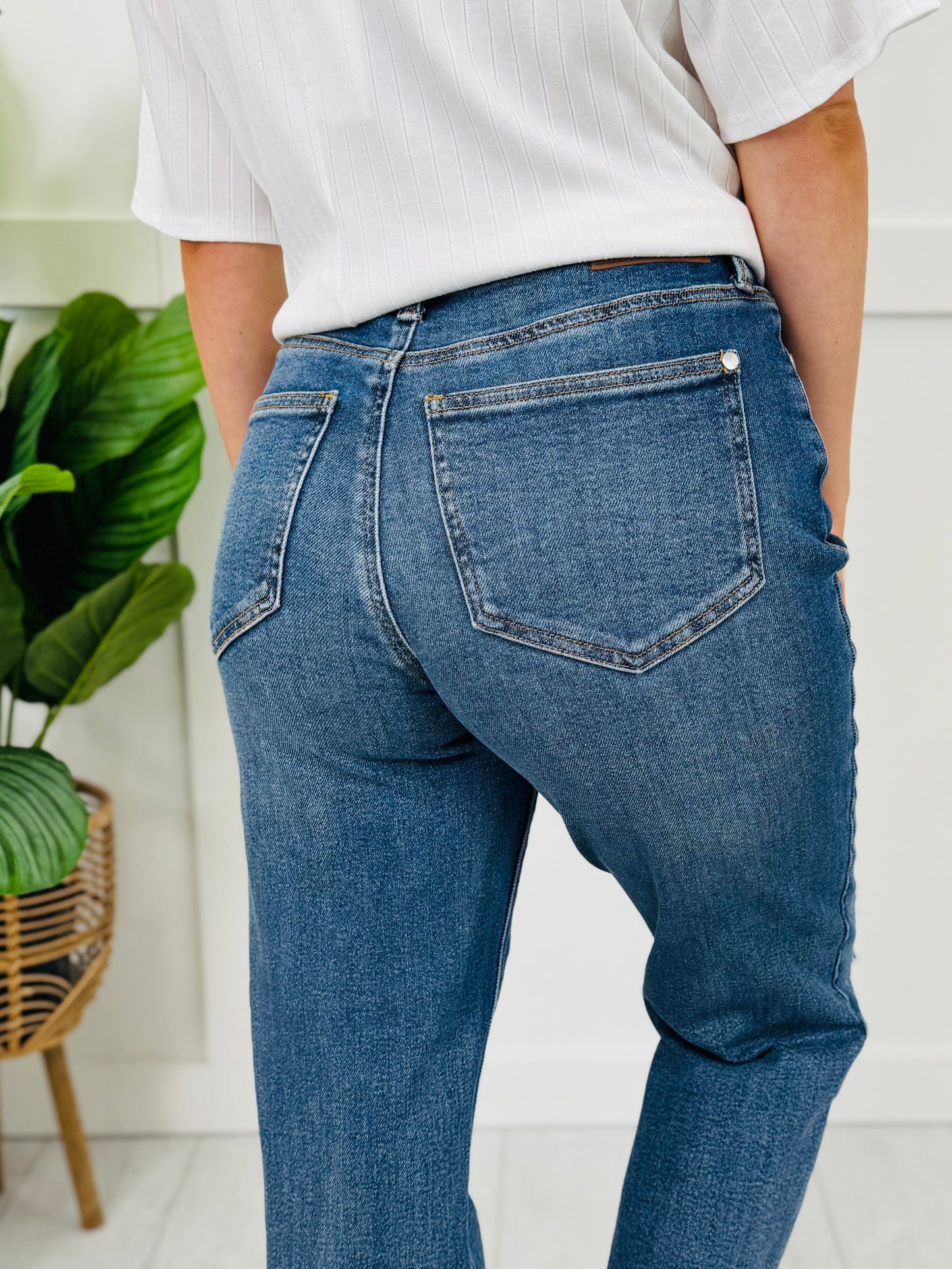 Judy Blue Patch Perfect Boyfriend Jeans