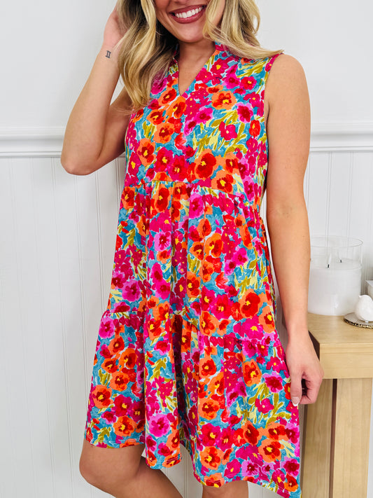 Stay Sunny Dress in Miami Print