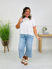 Basic in The Best Way Tummy Control Cropped Wide Leg Jeans