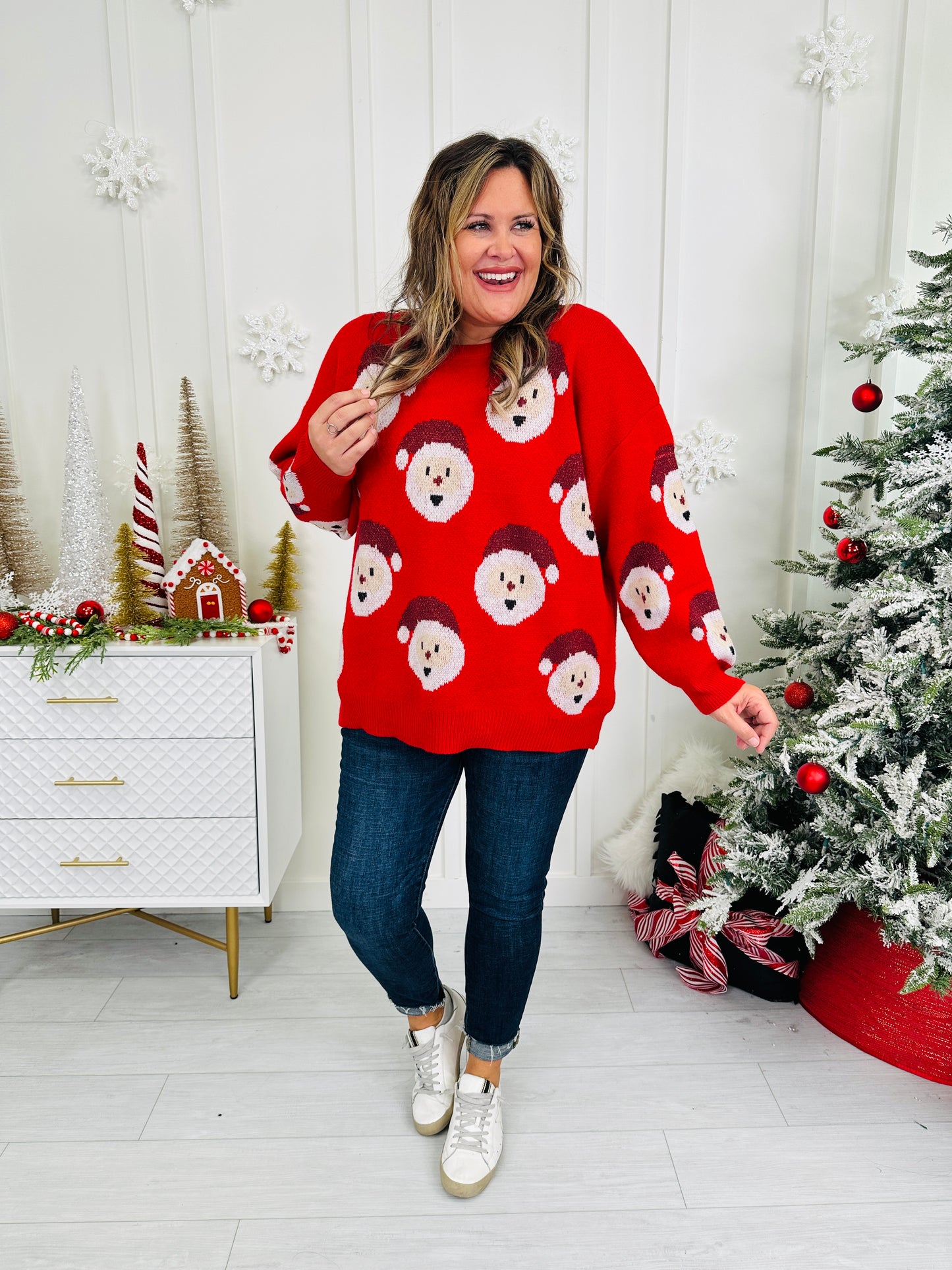 Santa Squad Sweater In Multiple Colors