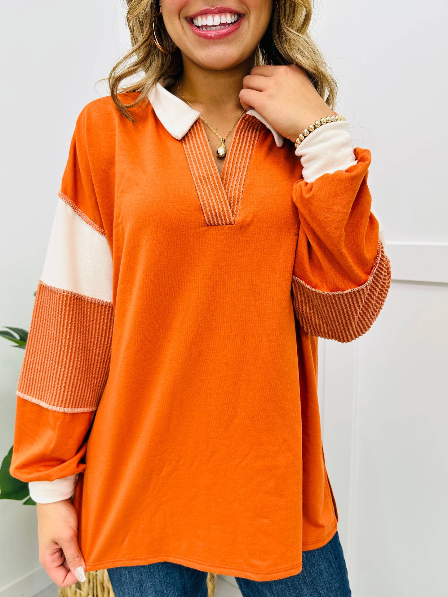 REG/CURVY Spiced Sunrise Pullover