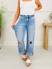 Casual Crush Cuffed Wide Leg Tummy Control Jeans