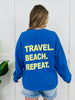 Travel Beach Repeat Graphic Crewneck Sweatshirt