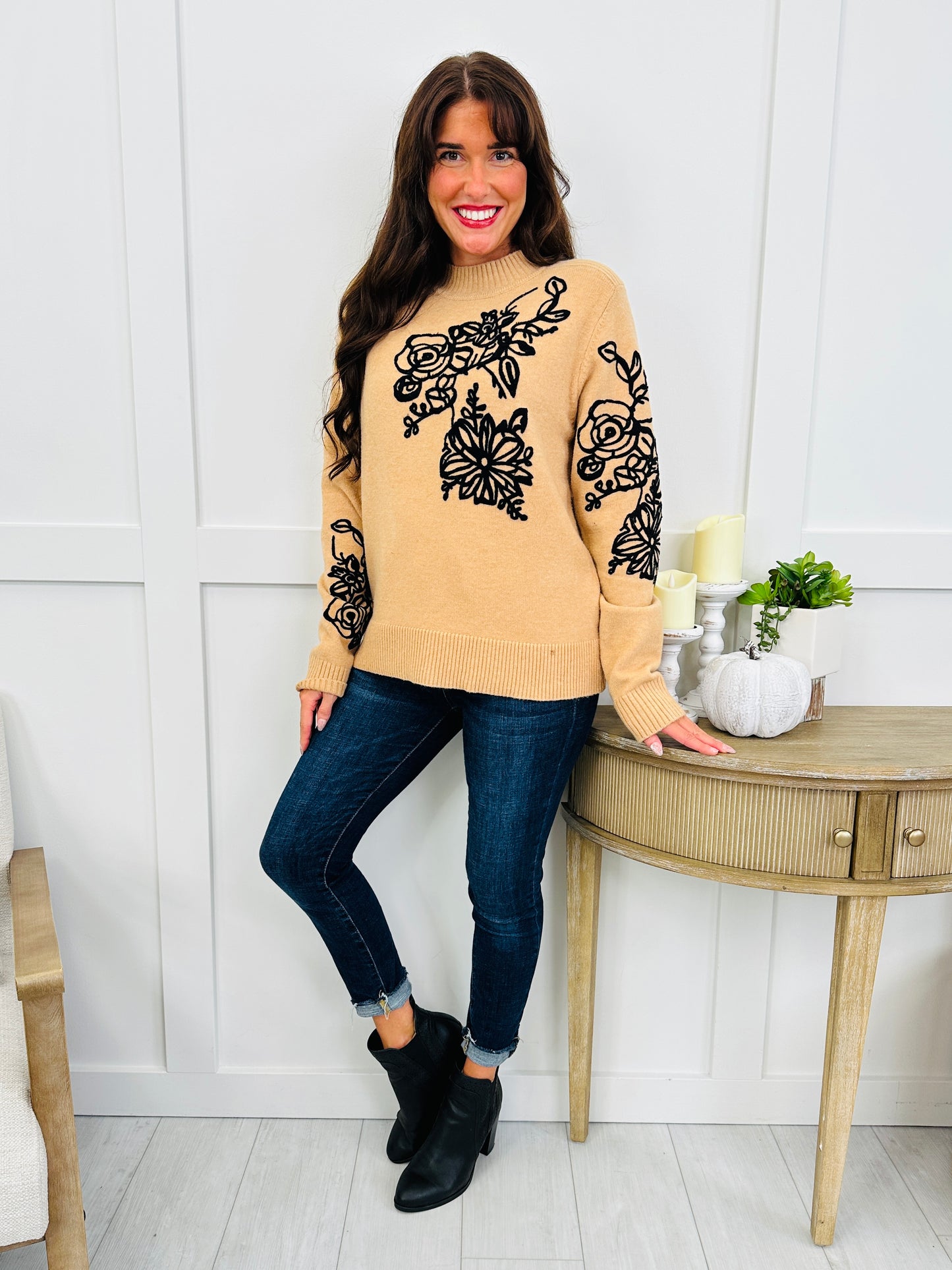 Midnight Bloom Sweater