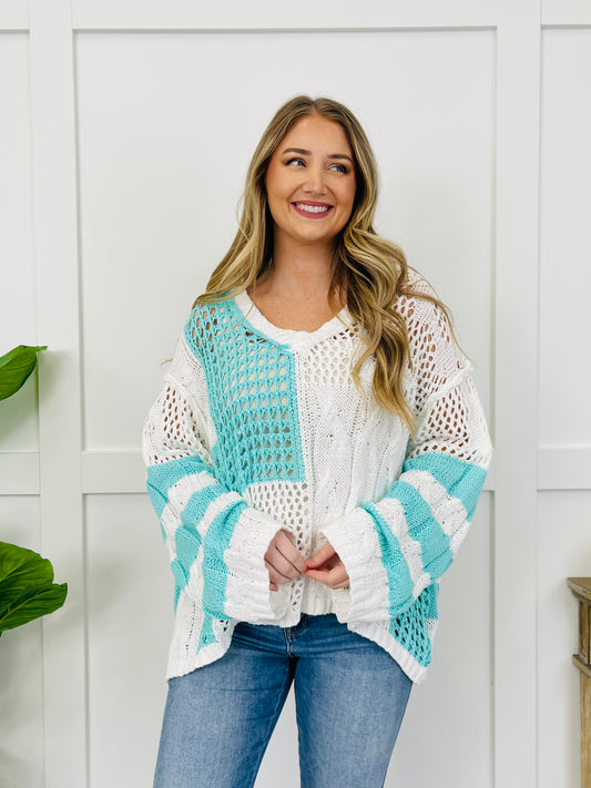 Pastel Motion Pullover in Aqua