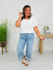 Right on Time Tummy Control Wide Leg Cropped Jeans
