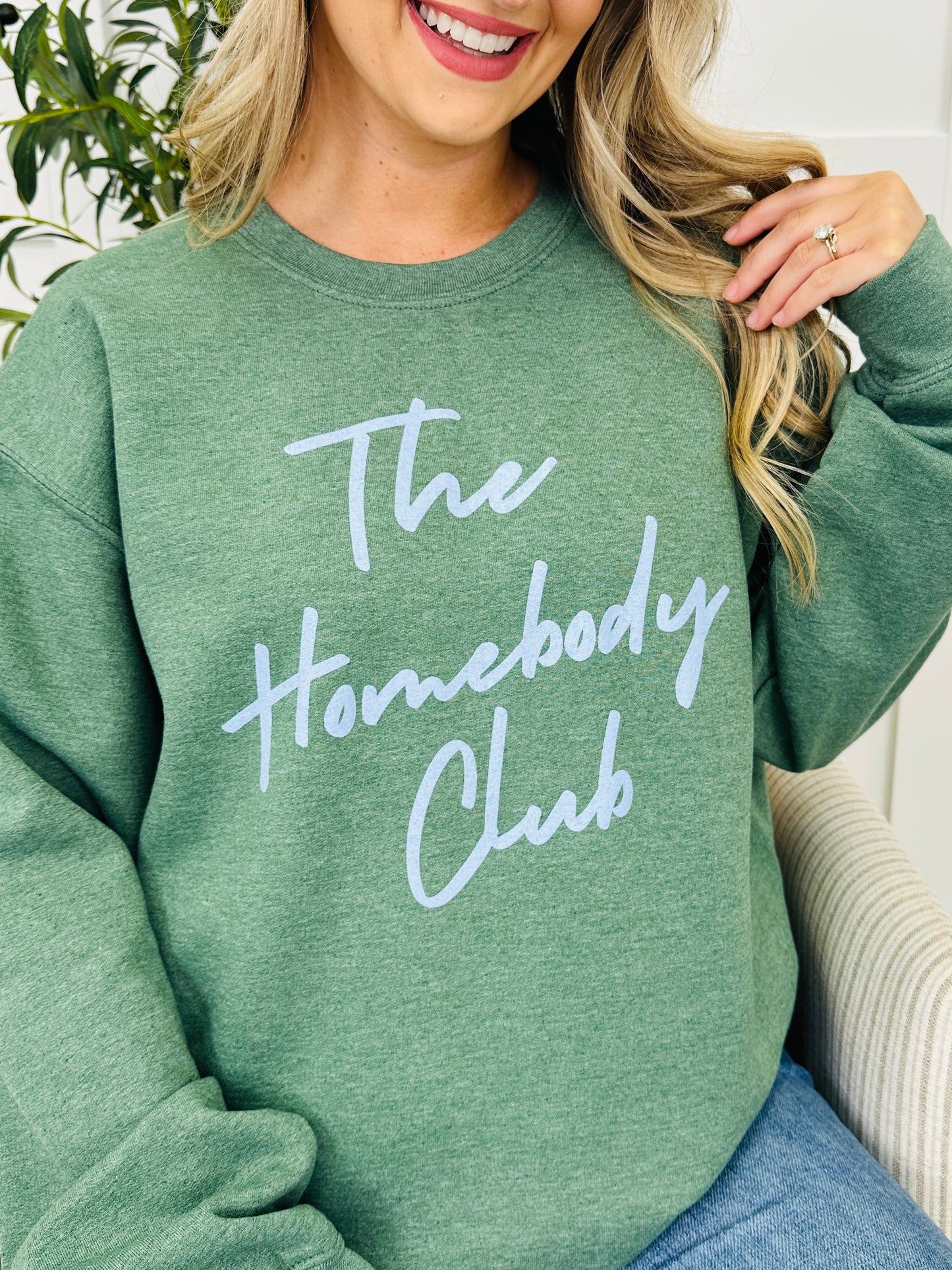 The Homebody Club Graphic Crewneck Sweatshirt in Multiple Colors