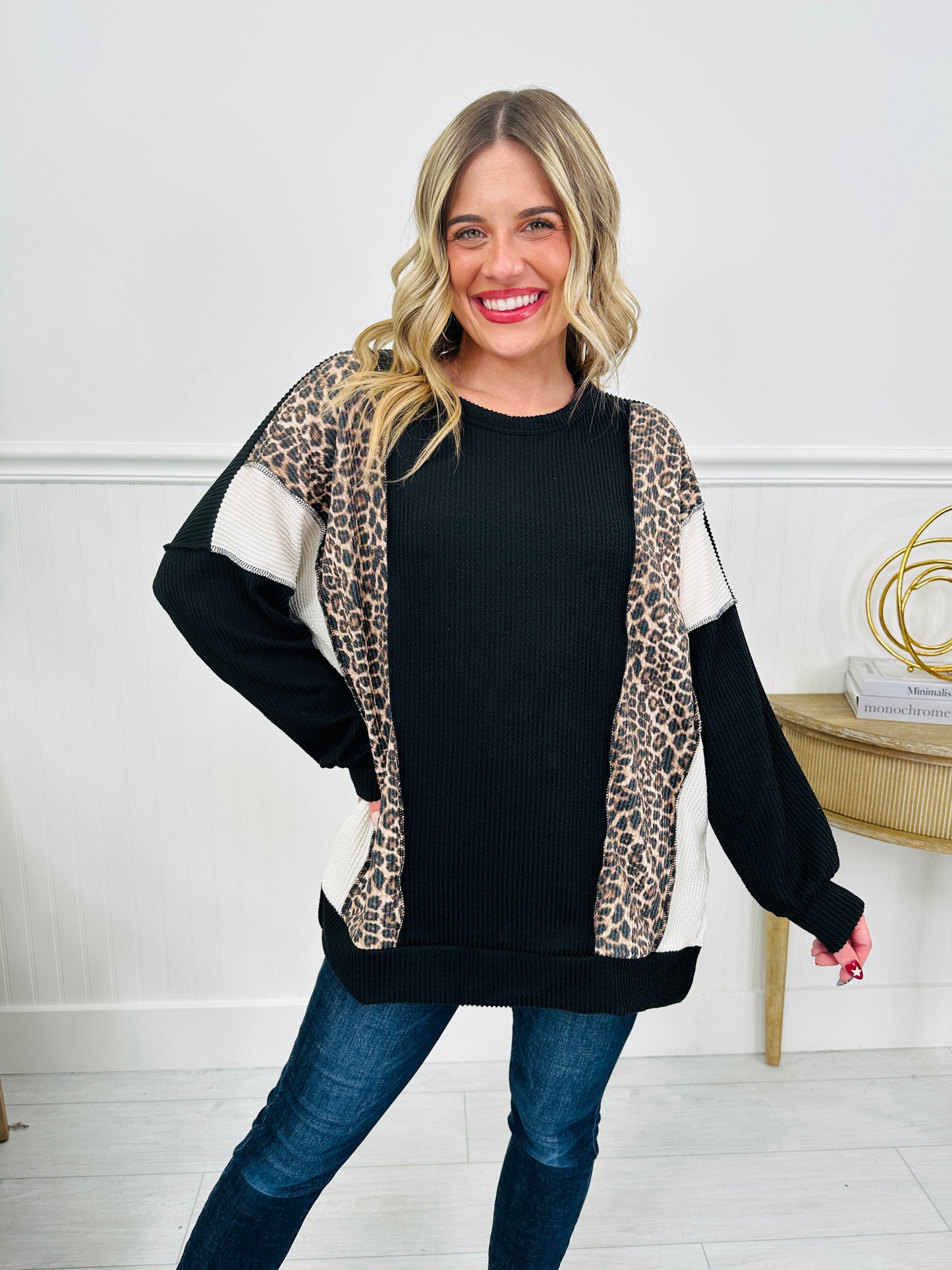 Leopard Love Raised Rib Top In Multiple Colors