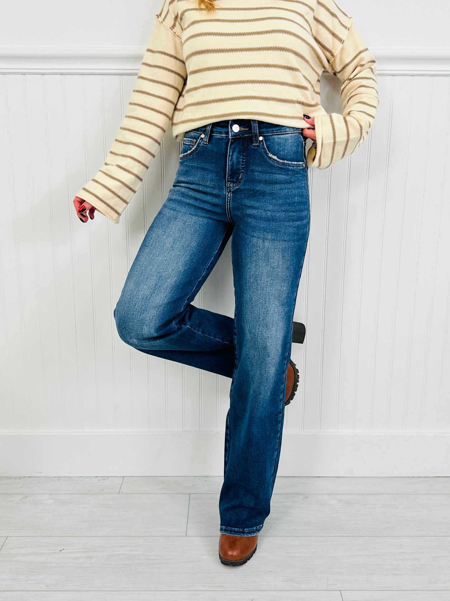 All About You Straight Leg Tummy Control Jeans in Three Inseams